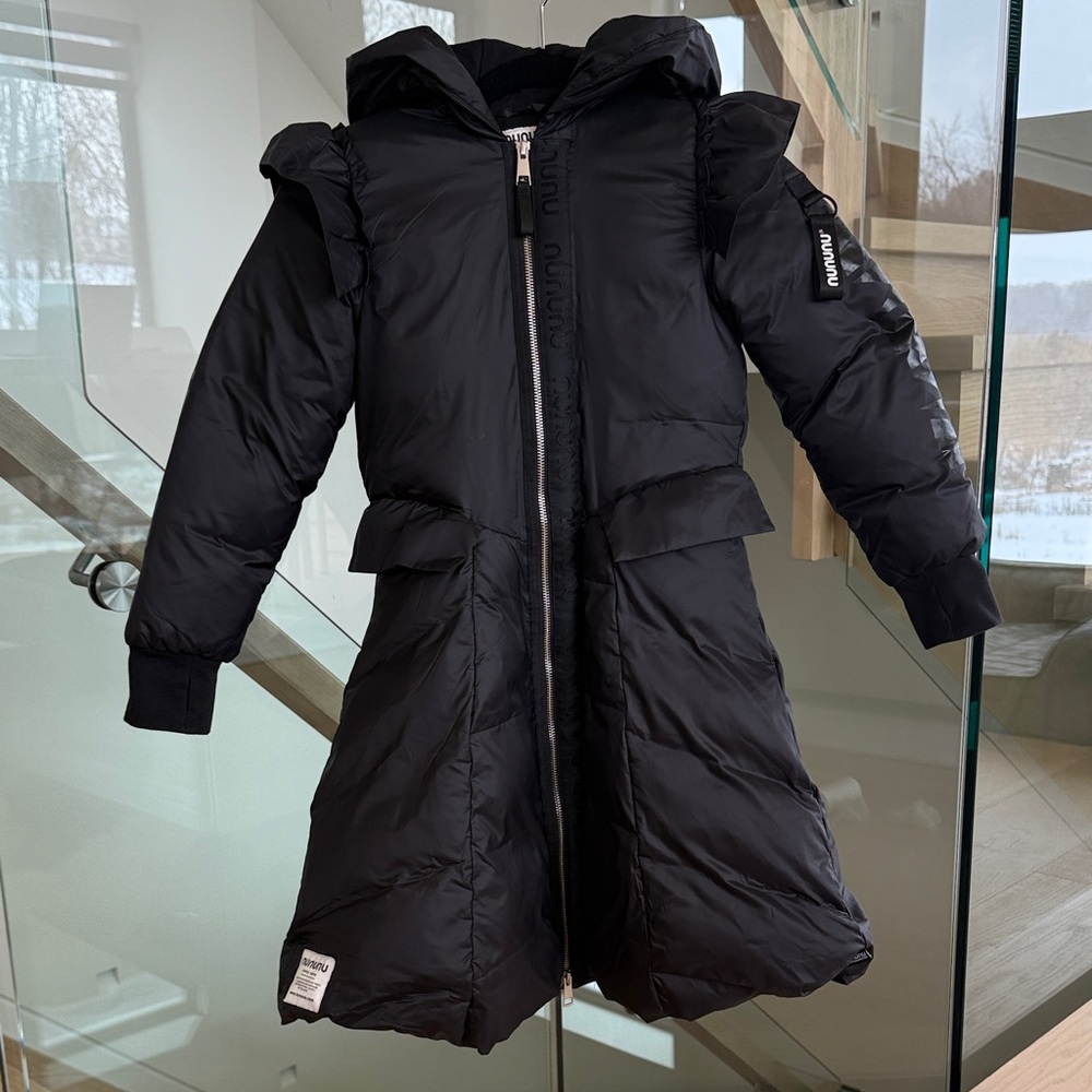 nununu Black Puffer Kids Coat